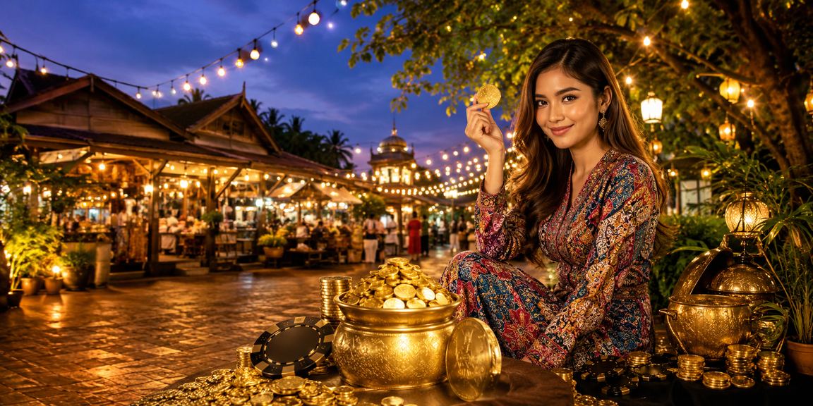 Kota Bharu user reading y11d VIP bonus terms with batik backdrop